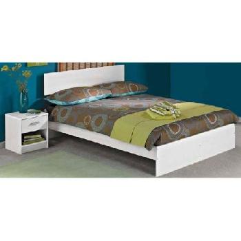 Roma Wooden Bed Frame Double White