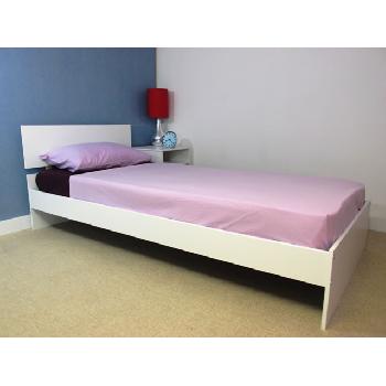 Roma Wooden Bed Frame Single White