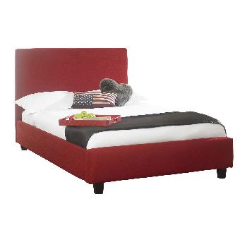 Rose Chenille Bed Frame - Double Charcoal
