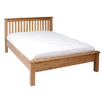 Rustic Oak Low Foot End Bed Frame Superking