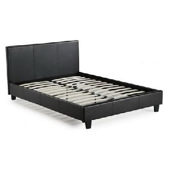 Sabichi Joseph Faux Leather Bed Frame Black Kingsize