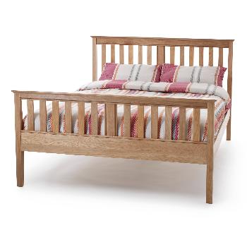 Salisbury High Foot-end Oak Wooden Bed Frame Kingsize
