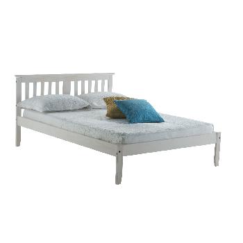 Salvador Wooden Bed Frame - White - Small Double