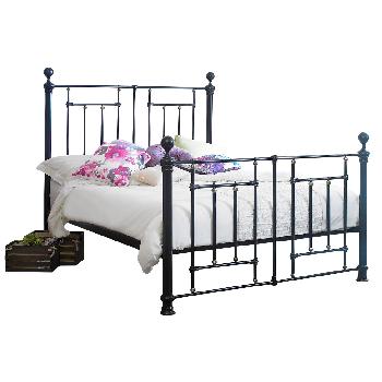 Sareer Fullerton Black Antique Brass Bed Frame Double