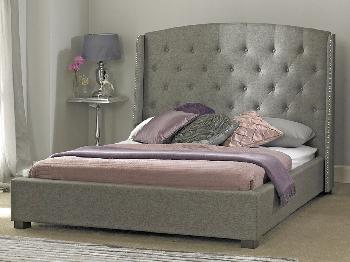 Sareer Signature Grey Double Fabric Bed Frame