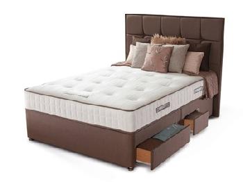 Sealy Jubilee Ortho Divan Set 6' Super King Aubergine Platform Top - No Drawers Divan