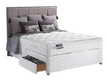 Sealy Pearl Latex Divan Set 5' King Size Zip And Link Platform Top - No Drawers Divan