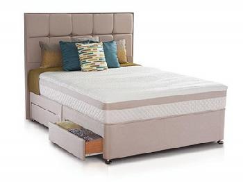Sealy Pearl Reflexion Divan Set 5' King Size Caramel Ottoman Base Divan