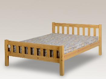 Seconique Carlow Double Antique Pine Bed Frame