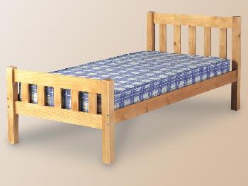 Seconique Carlow Single Antique Pine Bed Frame