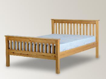 Seconique Monaco Double Pine Bed Frame (High Footend)