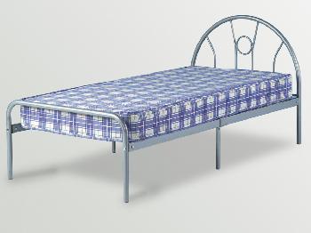 Seconique Nova Single Silver Metal Bed Frame