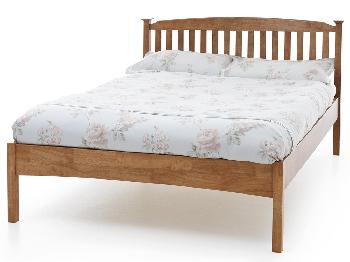 Serene 4ft Eleanor Small Double Honey Oak Bed Frame (Low Footend)