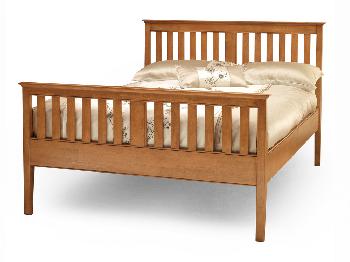 Serene 4ft Grace Small Double Cherry Bed Frame (High Footend)
