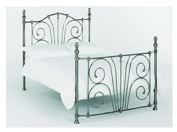 Serene 4ft Jessica Small Double Nickel Bed Frame