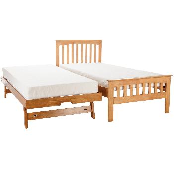 Serene Amelia Hevea Wooden Guest Bed Single Honey Oak