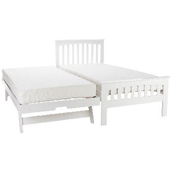 Serene Amelia Hevea Wooden Guest Bed Single Opal White