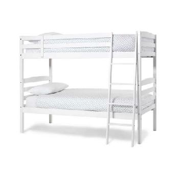 Serene Brooke Hevea Wooden Bunk Bed Opal White