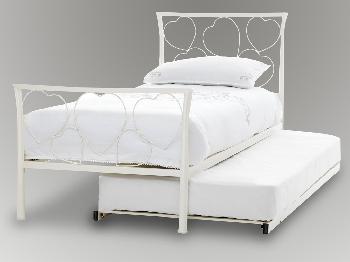 Serene Chloe Ivory Metal Guest Bed Frame
