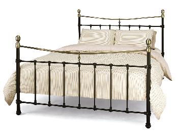 Serene Edwardian II Double Black Metal Bed Frame