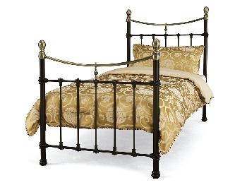 Serene Edwardian II Single Black Metal Bed Frame