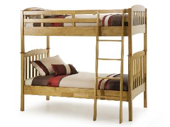 Serene Eleanor Honey Oak Bunk Bed Frame