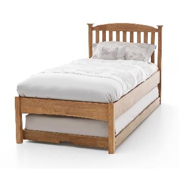 Serene Eleanor Low Foot End Guest Bed and Trundle - Honey Oak Single