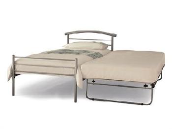 Serene Furnishings Brennington 2' 6 Small Single Silver Stowaway Bed