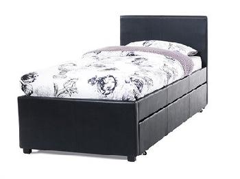 Serene Furnishings Carra Guest Bed 3' Single White Stowaway Bed