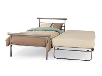 Serene Furnishings Celine 3' Single Silver Stowaway Bed