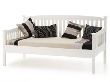 Serene Furnishings Eleanor Day Bed (Opal White) 3' Single Opal White Wooden Bed