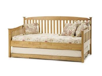 Serene Furnishings Eleanor Day Bed with Guest Bed (Honey Oak) 3' Single Honey Oak Wooden Bed