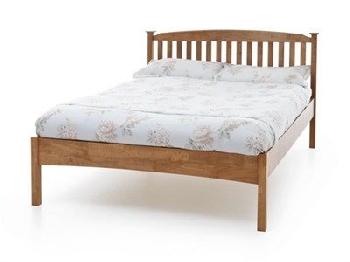 Serene Furnishings Eleanor Low Foot End (Honey Oak) 4' 6 Double Honey Oak Wooden Bed