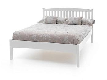 Serene Furnishings Eleanor Low Foot End (Opal White) 6' Super King Opal White Wooden Bed