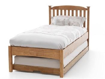 Serene Furnishings Eleanor Low Footend Guest Bed (Honey Oak) 3' Single Honey Oak Stowaway Bed