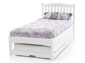 Serene Furnishings Eleanor Low Footend Guest Bed (Opal White) 3' Single Opal White Stowaway Bed