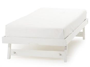 Serene Furnishings Eleanor Trundle (Opal White) 3' Single Opal White Stowaway Bed