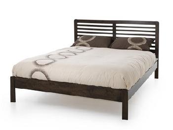 Serene Furnishings Esther 5' King Size Honey Oak Wooden Bed