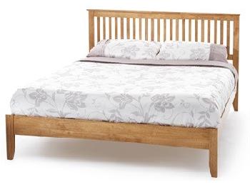 Serene Furnishings Freya 6' Super King Honey Oak Wooden Bed