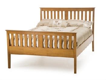 Serene Furnishings Grace Cherry High Footend 6' Super King Cherry Wooden Bed