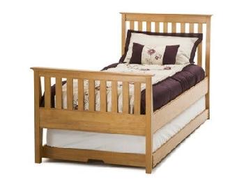 Serene Furnishings Grace High Footend Guest Bed 3' Single Cherry Stowaway Bed