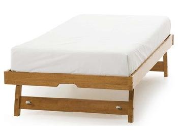 Serene Furnishings Grace Trundle (Cherry) 3' Single Honey Oak Stowaway Bed