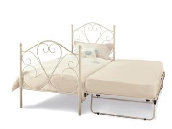 Serene Furnishings Isabelle 3' Single Glossy White Stowaway Bed
