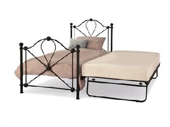 Serene Furnishings Lyon 3' Single Glossy Ivory Stowaway Bed