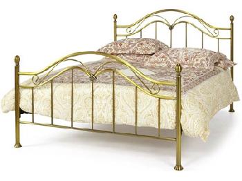 Serene Furnishings Madison 4' 6 Double Antique Brass Metal Bed