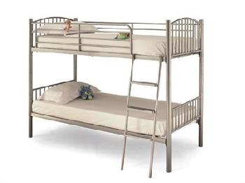 Serene Furnishings Oslo Twin Bunk 3' Single Silver Bunk Bed