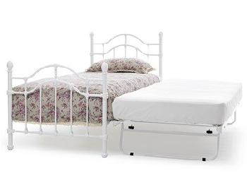 Serene Furnishings Paris 3' Single White Stowaway Bed