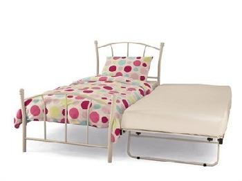 Serene Furnishings Penny 3' Single Glossy White Stowaway Bed