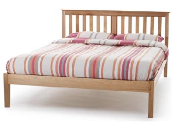 Serene Furnishings Salisbury (Low-Foot End) 5' King Size Honey Oak Wooden Bed