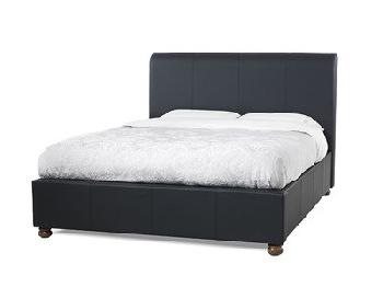 Serene Furnishings Siena Black 5' King Size Black Leather Bed